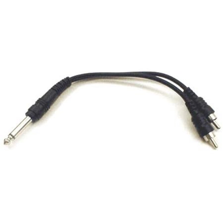 HOSA TECHNOLOGY INC HOSA TECHNOLOGY INC. YPR124 Mono 1/4 Inch Phone (m) - Two RCA (m)  6 In. YPR124